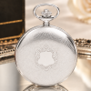 Sterling Silver Double Hunter Mechanical Pocket Watch with Chain