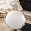Sterling Silver Half Hunter Mechanical Pocket Watch with Chain