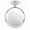 Sterling Silver Double Hunter Mechanical Pocket Watch With Chain