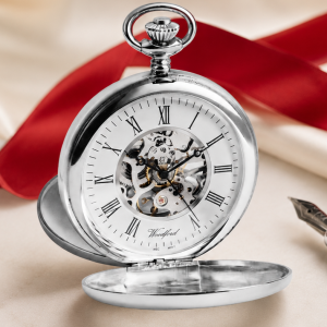 Sterling Silver Double Hunter Mechanical Pocket Watch