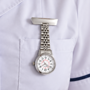 Chrome Nurse Fob Watch