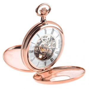 Pocket Compass Half Hunter Grey and Rose Gold - Dalvey