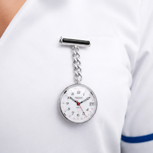 Chrome Plated Quartz Nurses Fob Watch