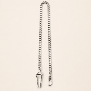 Chrome Plated Belt Bar Slide Pocket Watch Chain