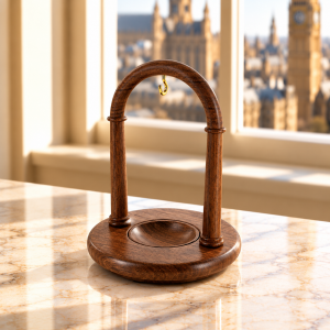 Rosewood Finished Arched Pocket Watch Stand